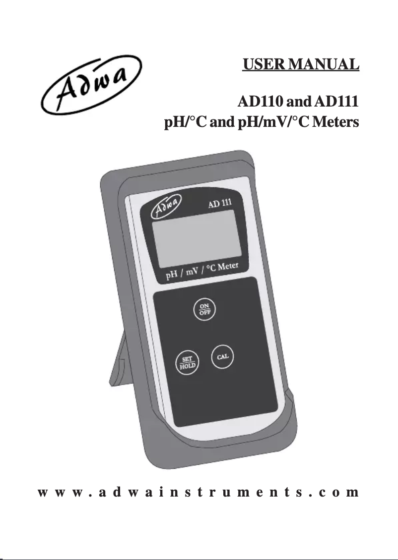 Page n°1 - Manuel utilisateur Adwa AD111