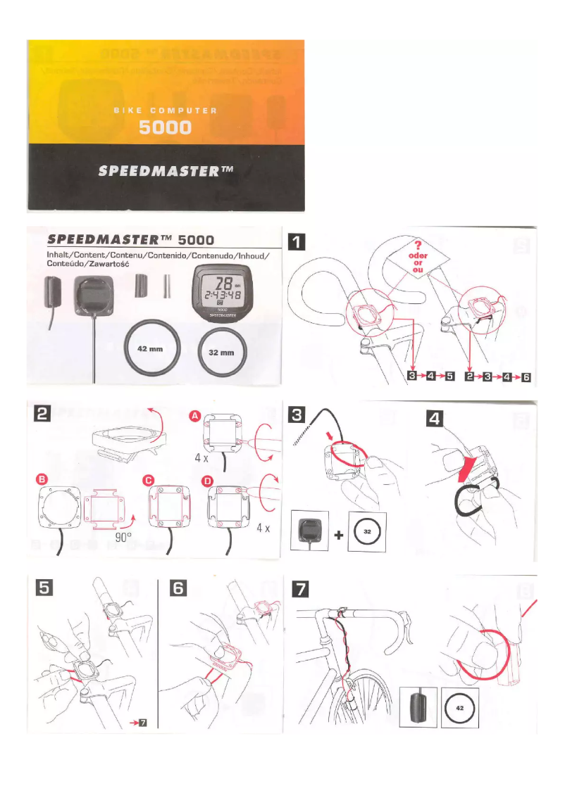 Page n°1 - Manuel utilisateur Sigma Speedmaster 5000