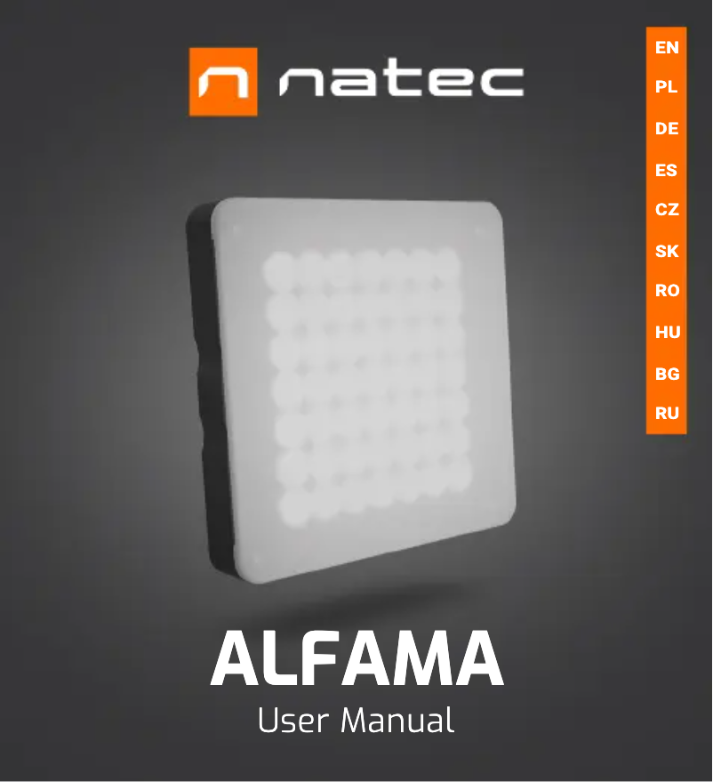 Page n°1 - Manuel utilisateur Natec Alfama