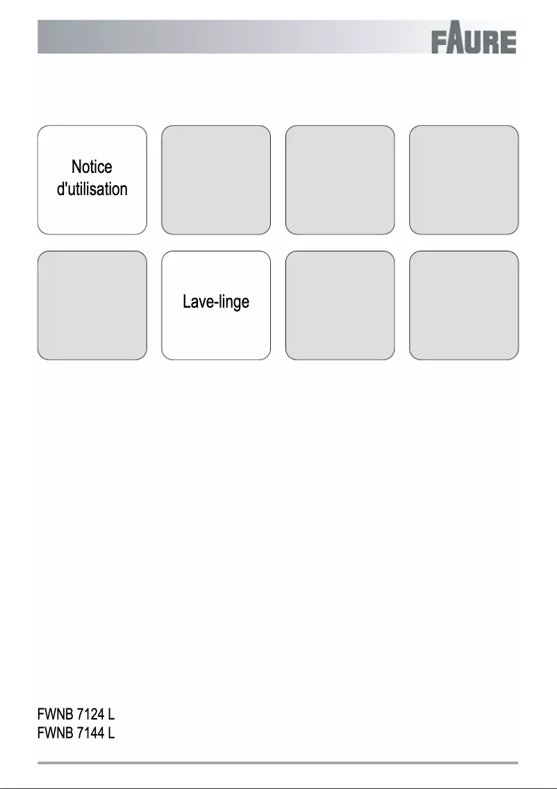 Page 1 de la notice Manuel utilisateur Faure FWNB7124L