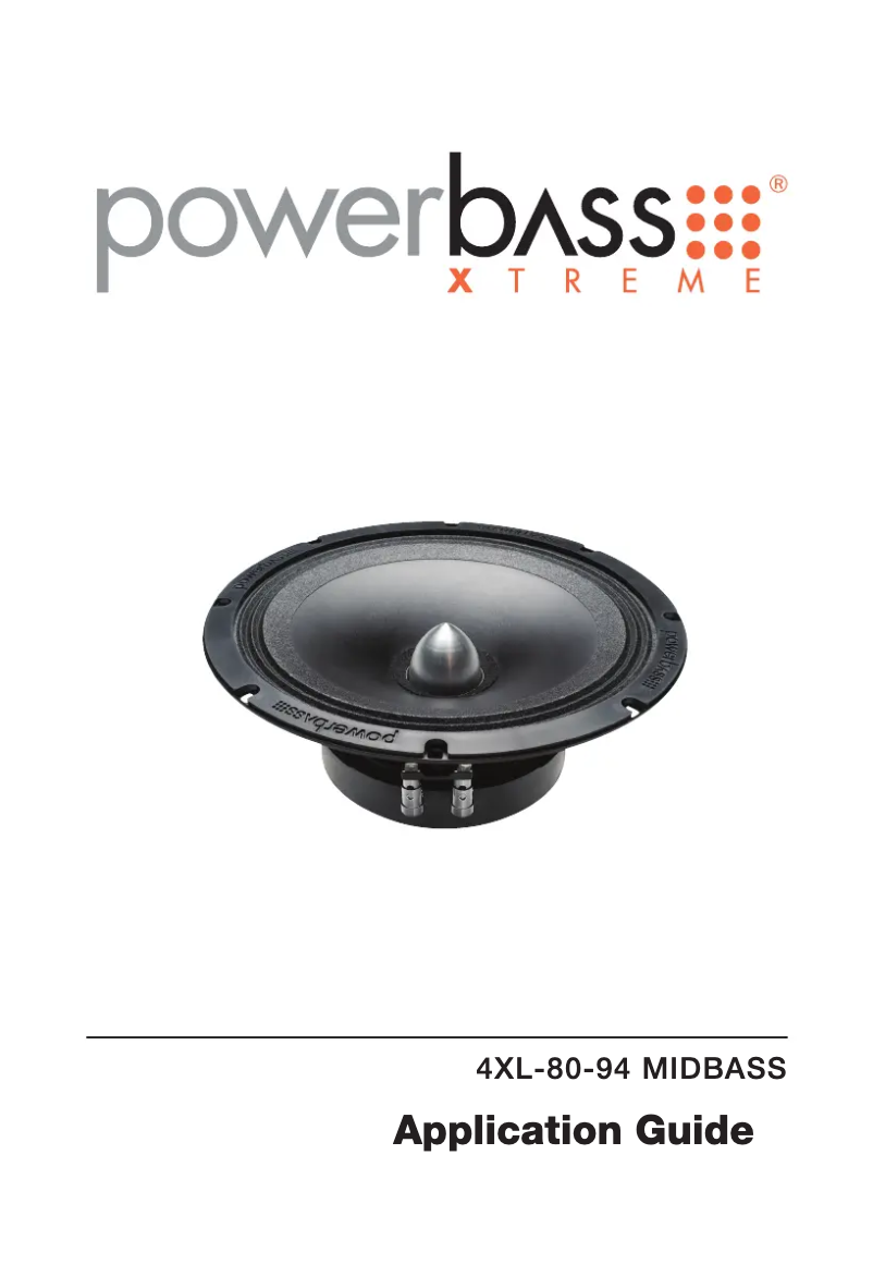 Page 1 de la notice Manuel utilisateur PowerBass 4XL-80-94