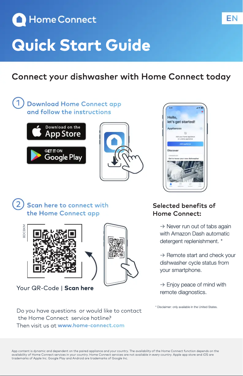 Page 1 de la notice Guide de démarrage rapide Bosch SHPM78Z55N