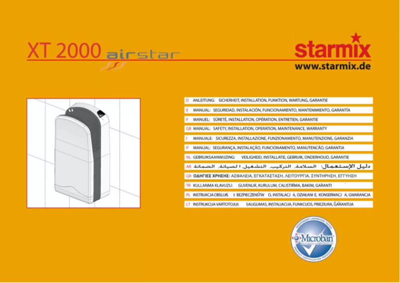 Page n°1 - Manuel utilisateur Starmix XT2000