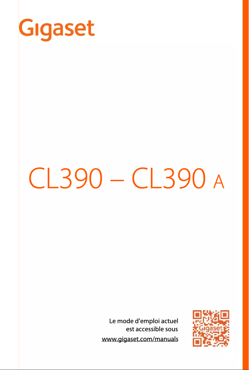 Page n°1 - Manuel utilisateur Gigaset CL390