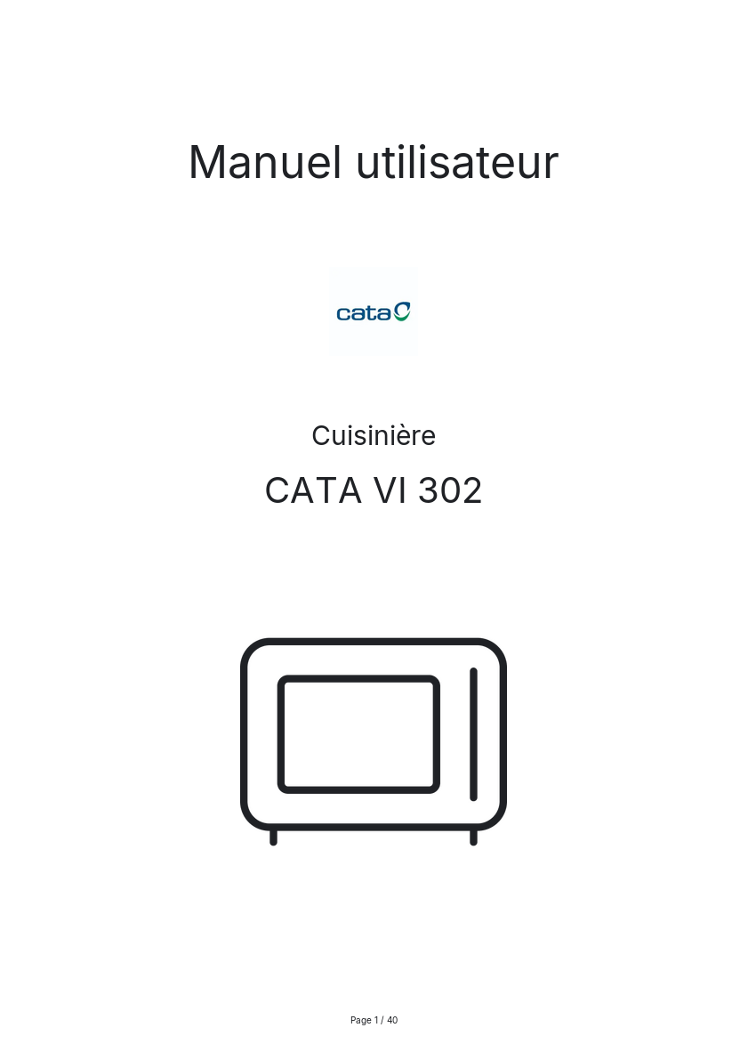 Image de la première page du manuel de l'appareil VI 302