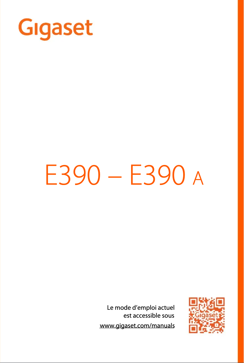 Image de la première page du manuel de l'appareil E390