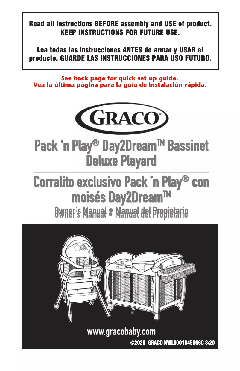 Page 1 de la notice Manuel utilisateur Graco Pack ‘n Play Day2Dream