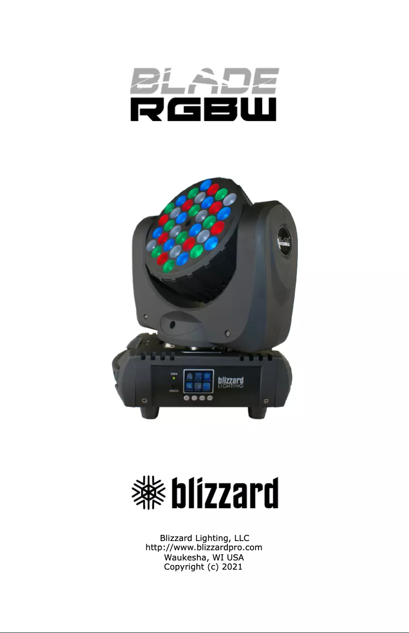 Page 1 de la notice Manuel utilisateur Blizzard Blade RGBW