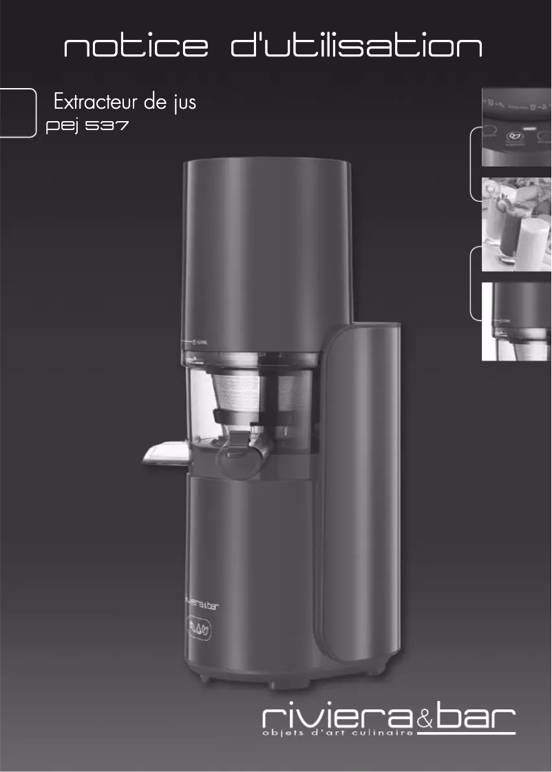 Image de la première page du manuel de l'appareil PEJ537