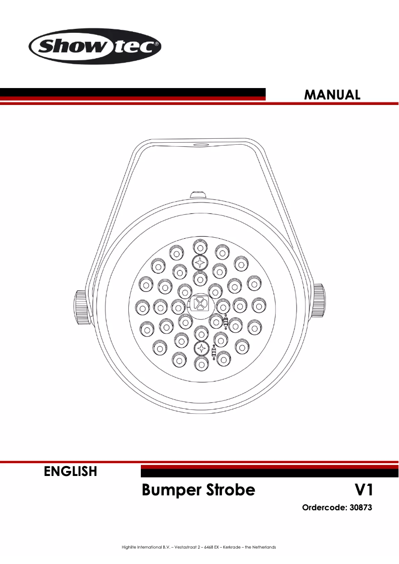 Page 1 de la notice Manuel utilisateur Showtec Bumper Strobe