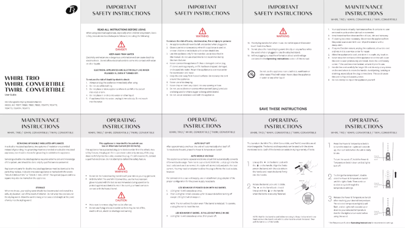Page 1 de la notice Manuel utilisateur T3 765ATT1