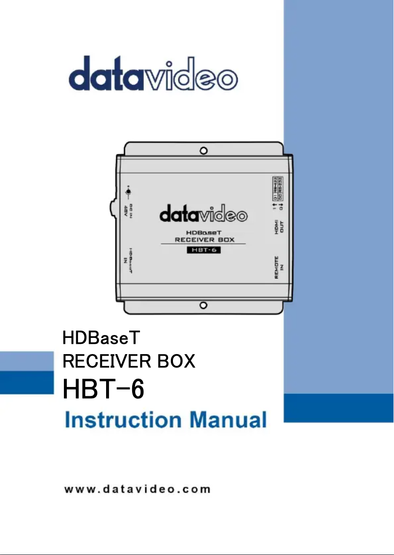 Page 1 de la notice Manuel utilisateur DataVideo HBT-6