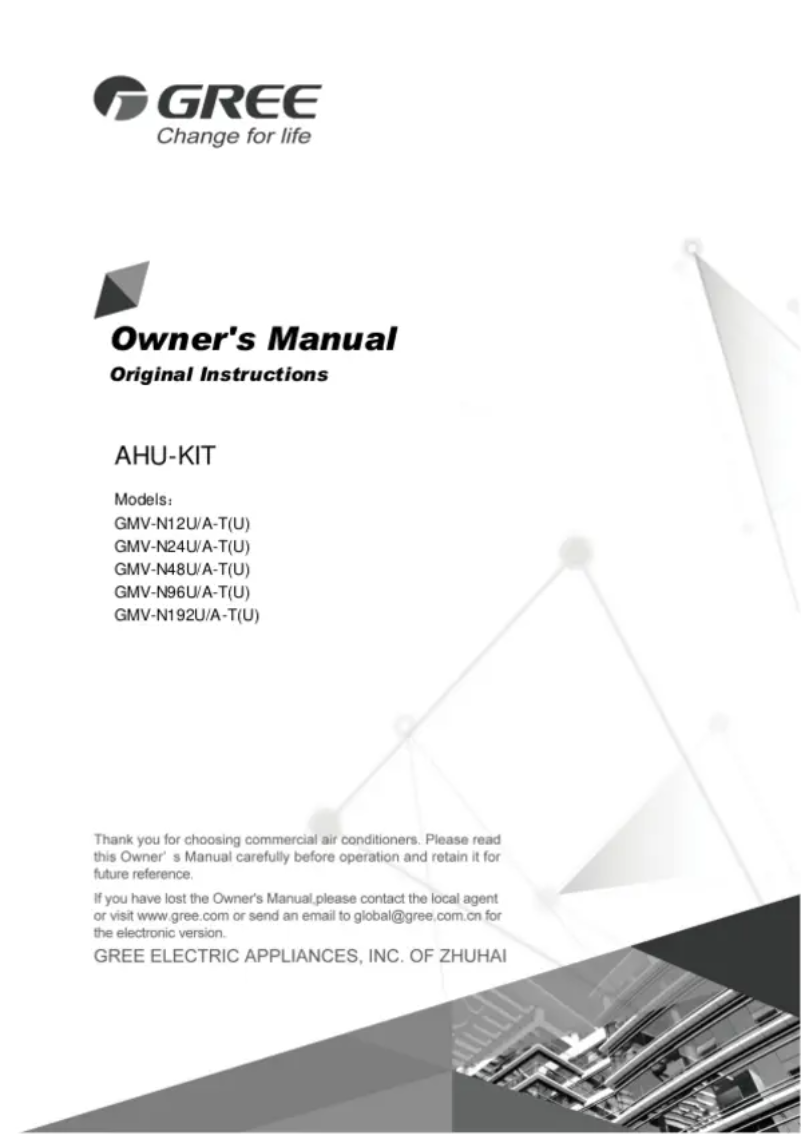 Page 1 de la notice Manuel utilisateur Gree GMV-ND18ZD/A-T(U)