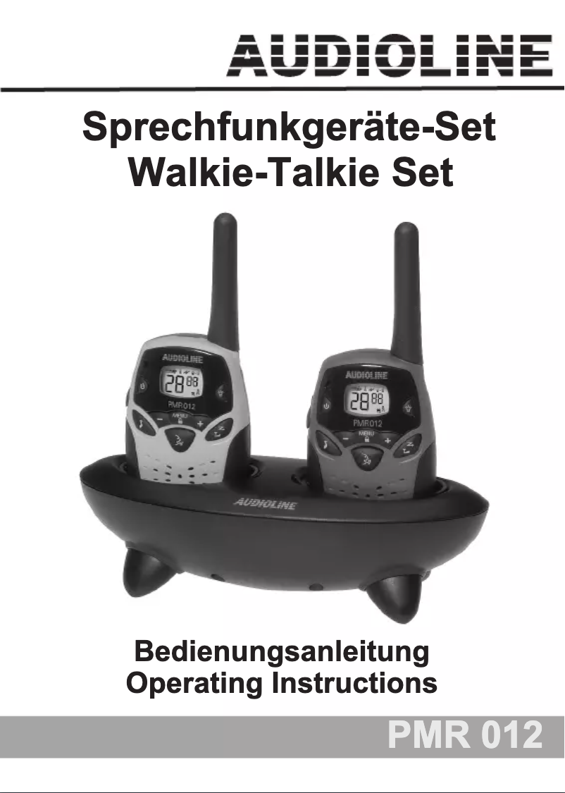 Page 1 de la notice Manuel utilisateur Audioline PMR 012