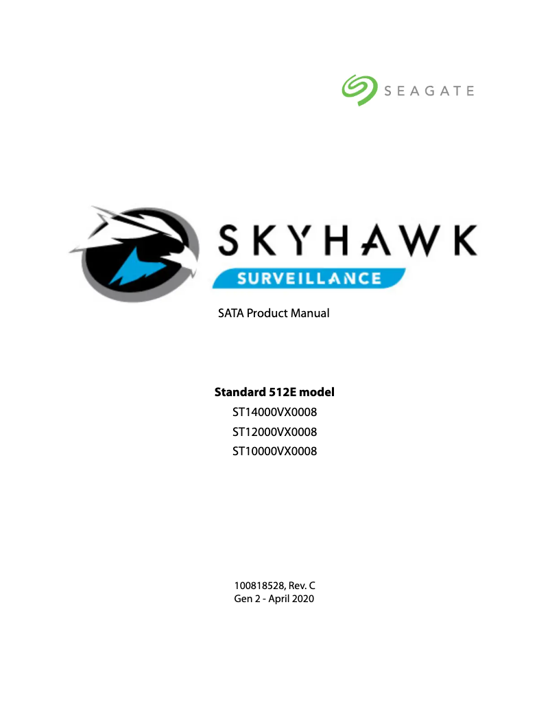 Page n°1 - Manuel utilisateur Seagate SkyHawk