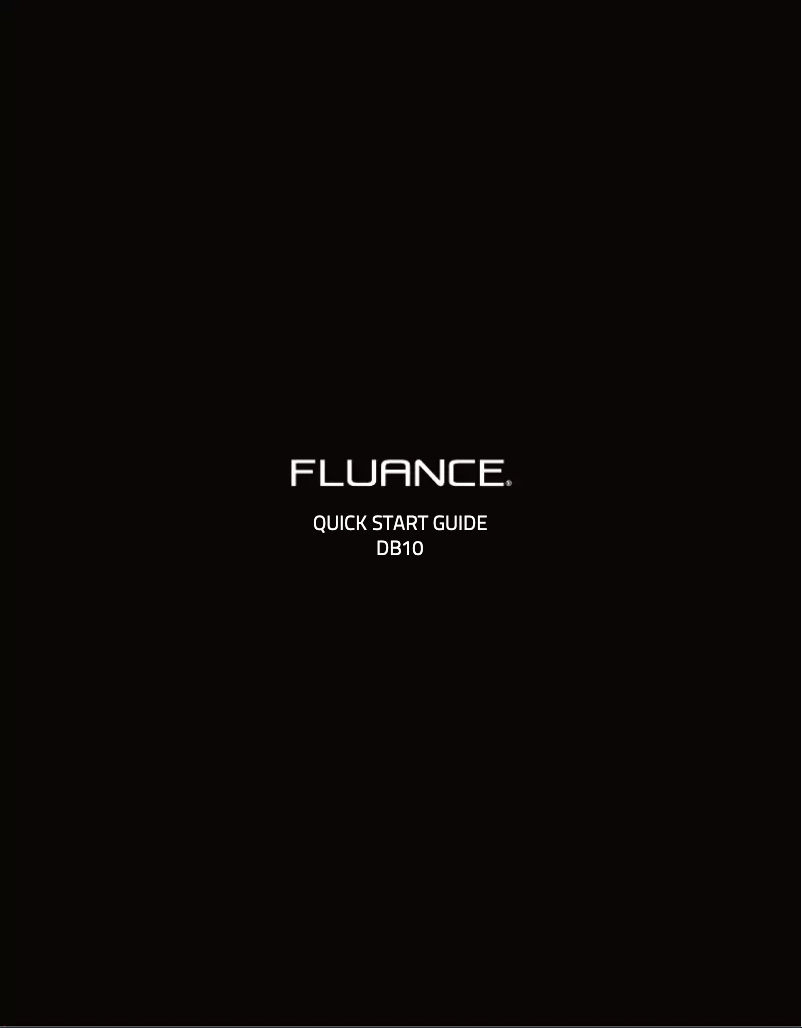 Page n°1 - Guide de démarrage rapide Fluance HF51BC