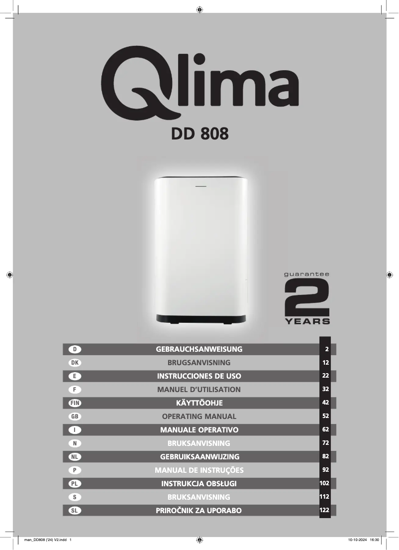 Image de la première page du manuel de l'appareil DD 808
