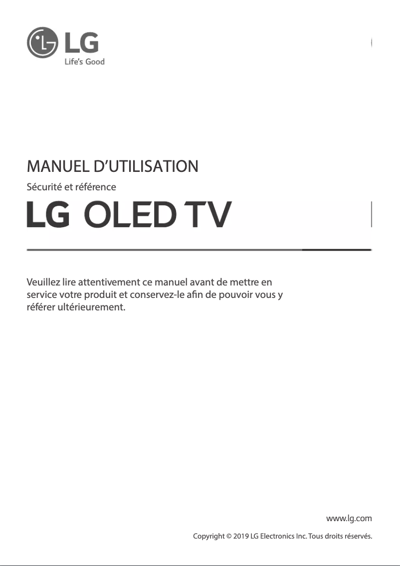 Página 1 del manual Manual de usuario LG OLED 55B9SLA