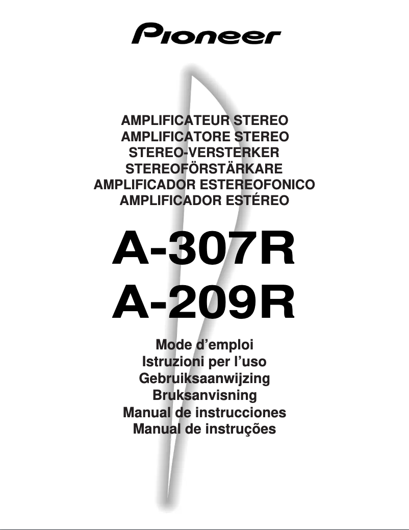 Image de la première page du manuel de l'appareil A-307R