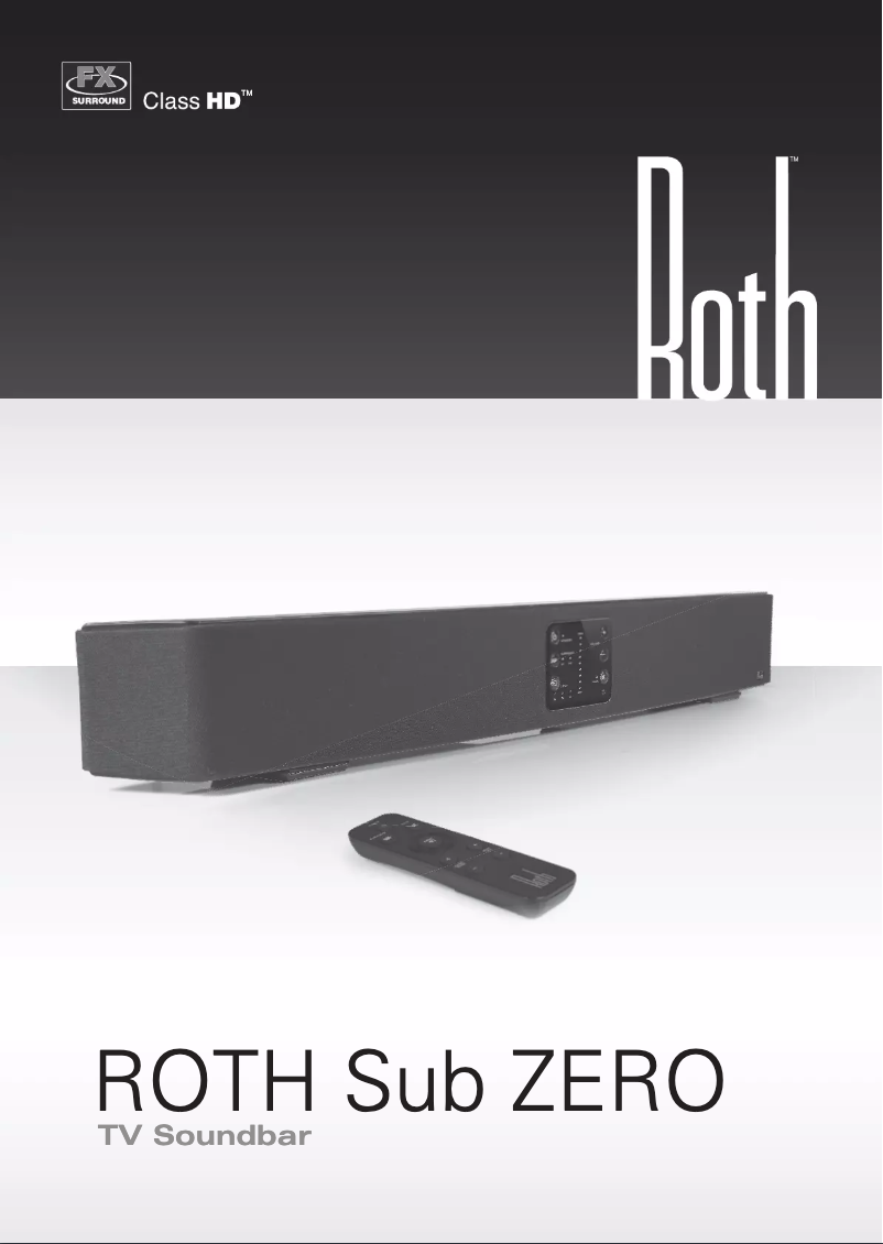 Page n°1 - Manuel utilisateur Roth Sub Zero