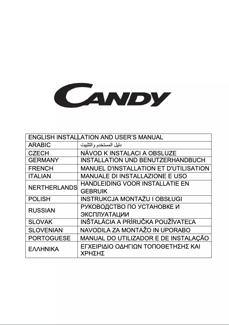 Page n°1 - Manuel utilisateur Candy CBG6250/1X