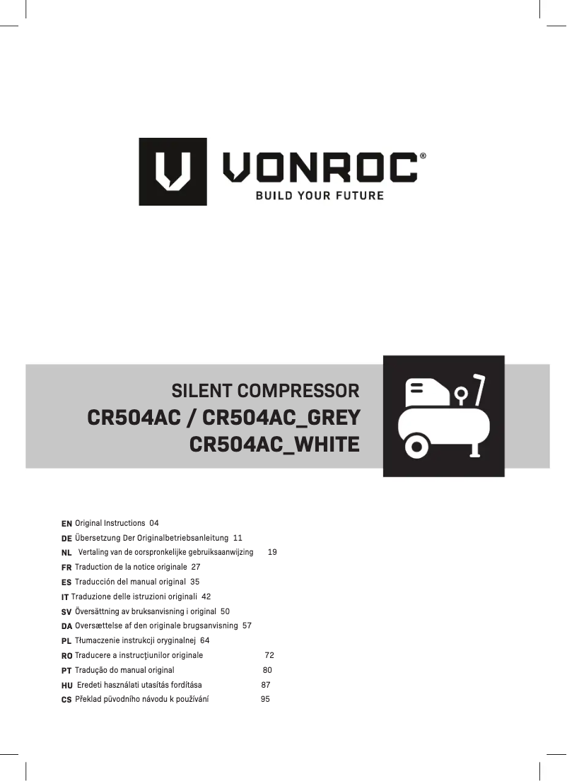 Page n°1 - Manuel utilisateur Vonroc CR504AC