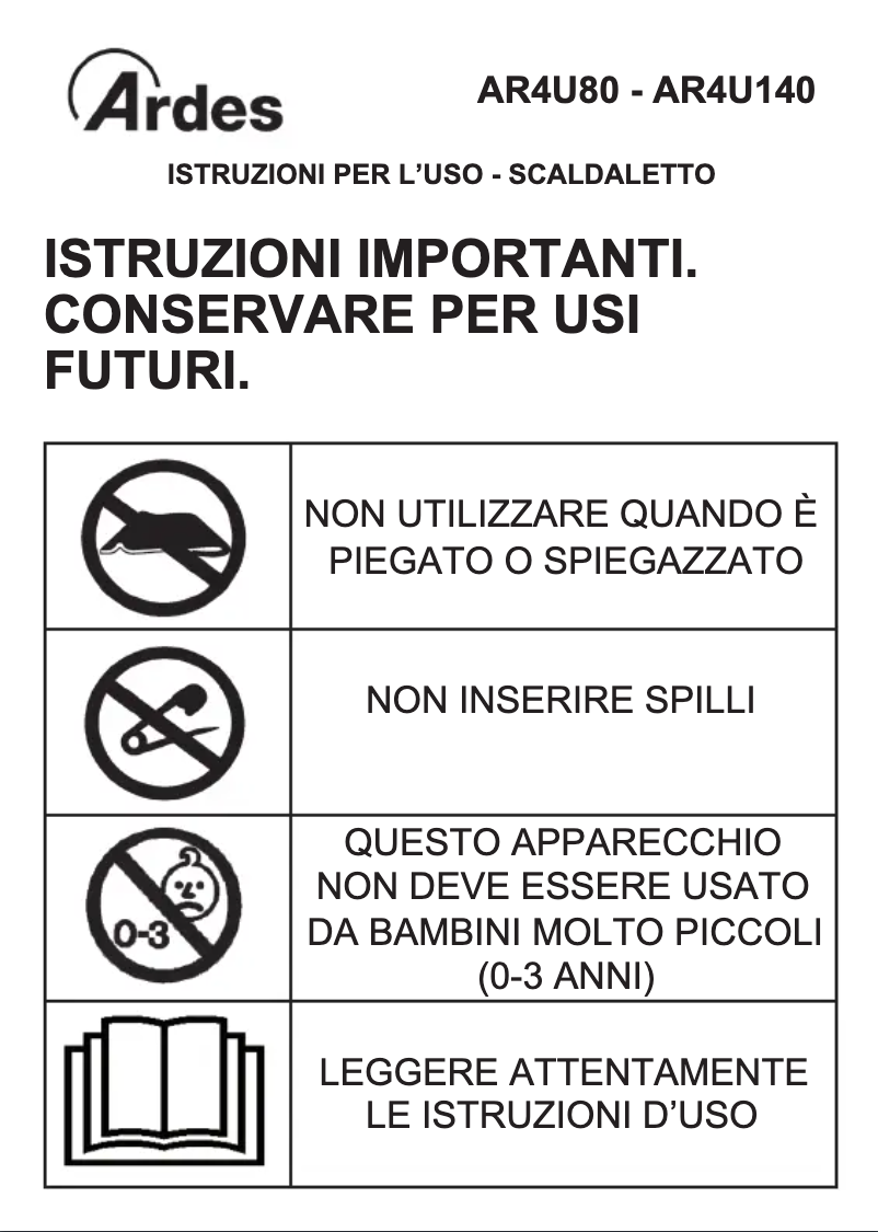 Page n°1 - Manuel utilisateur Ardes AR4U140