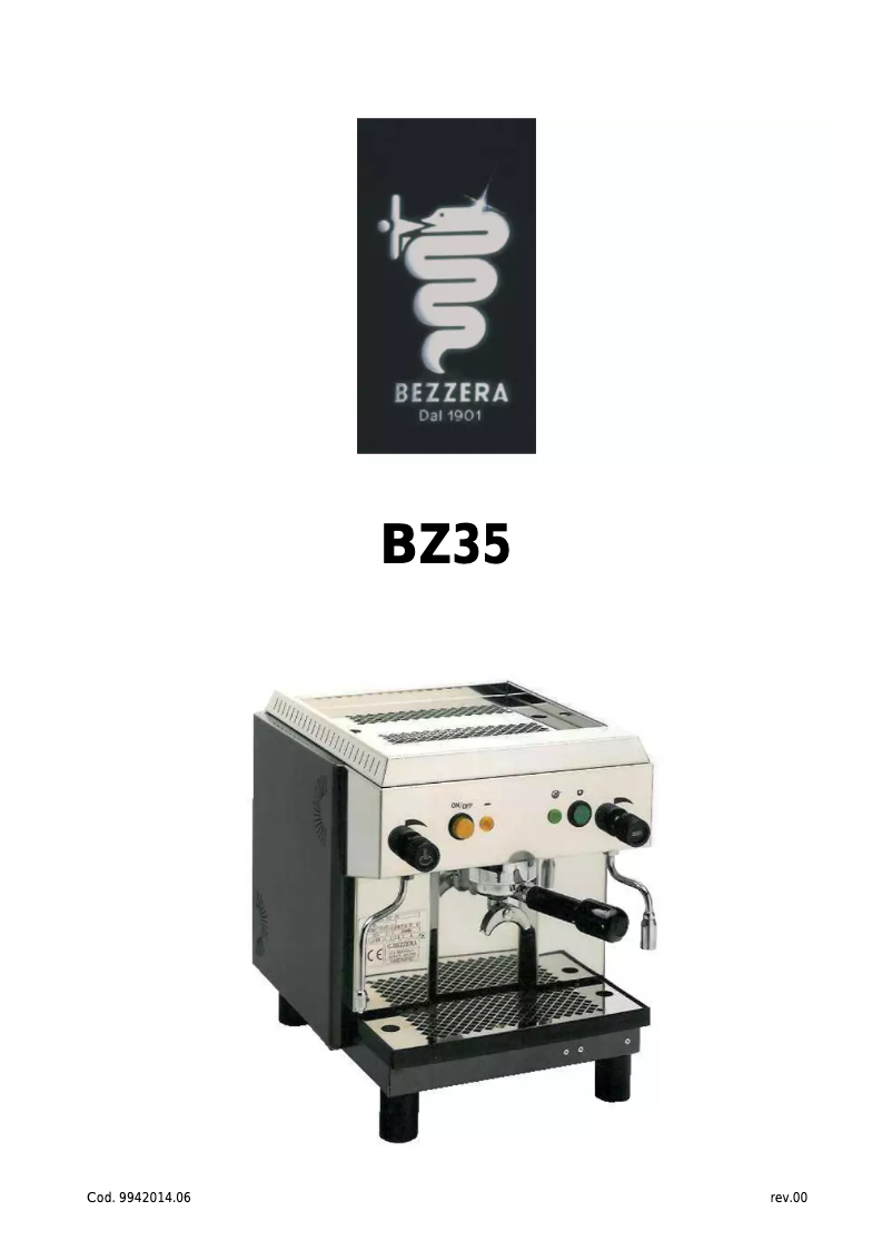 Página 1 del manual Manual de usuario Bezzera BZ35