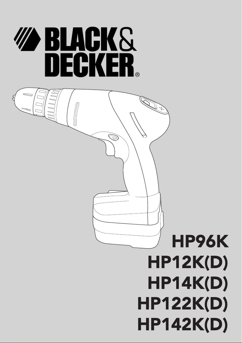 Page 1 de la notice Manuel utilisateur Black & Decker HP122K