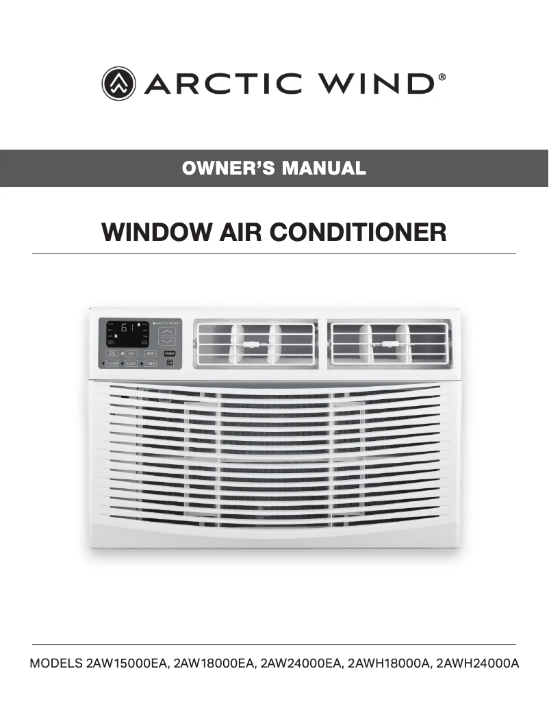Page 1 de la notice Manuel utilisateur ARCTIC WIND 2AW15000EA
