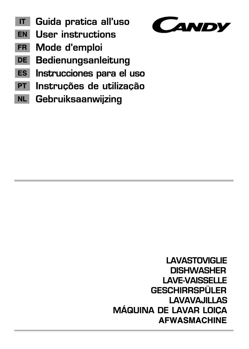 Page 1 de la notice Manuel utilisateur Candy CDP 2DS623W