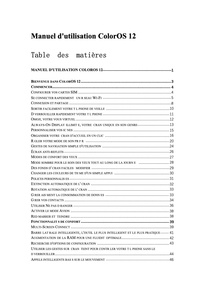 Image de la première page du manuel de l'appareil A77