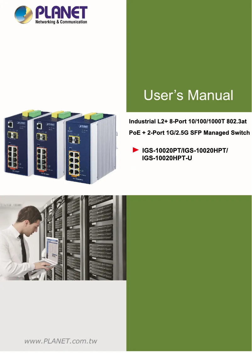 Page 1 de la notice Manuel utilisateur Planet IGS-10020HPT