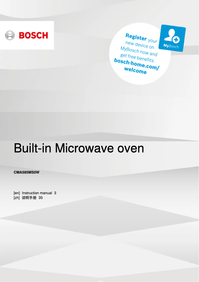 Image de la première page du manuel de l'appareil CMA585MS0W