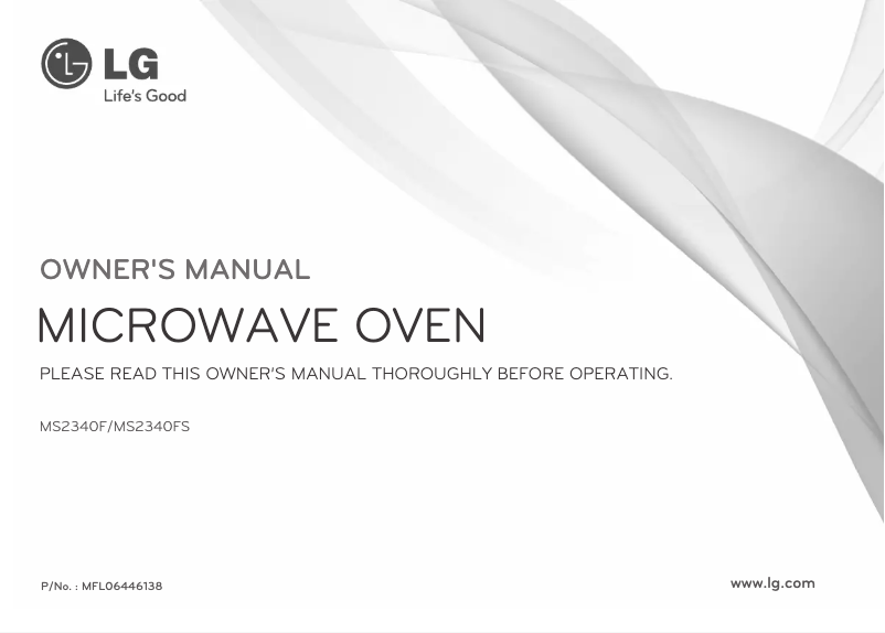 Page n°1 - Manuel utilisateur LG MS2340