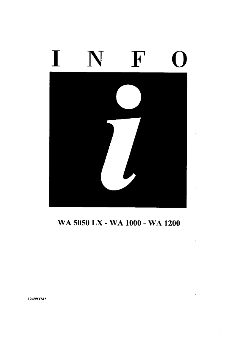 Page 1 de la notice Manuel utilisateur Zanker WA 5050LX