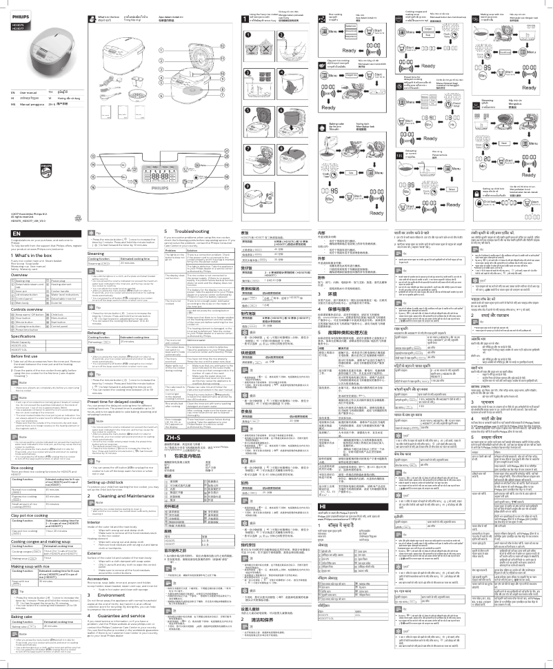 Image de la première page du manuel de l'appareil Avance Collection HD3077