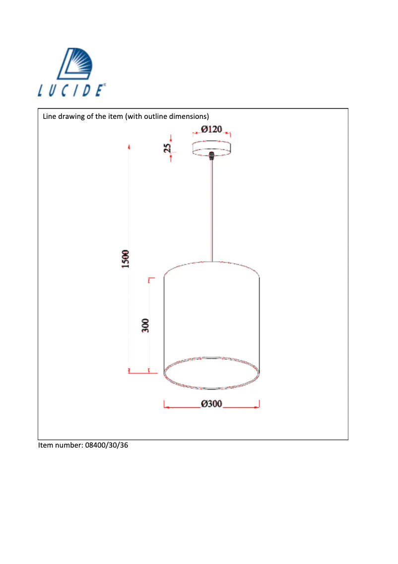 Page 1 de la notice Manuel utilisateur Lucide Moda
