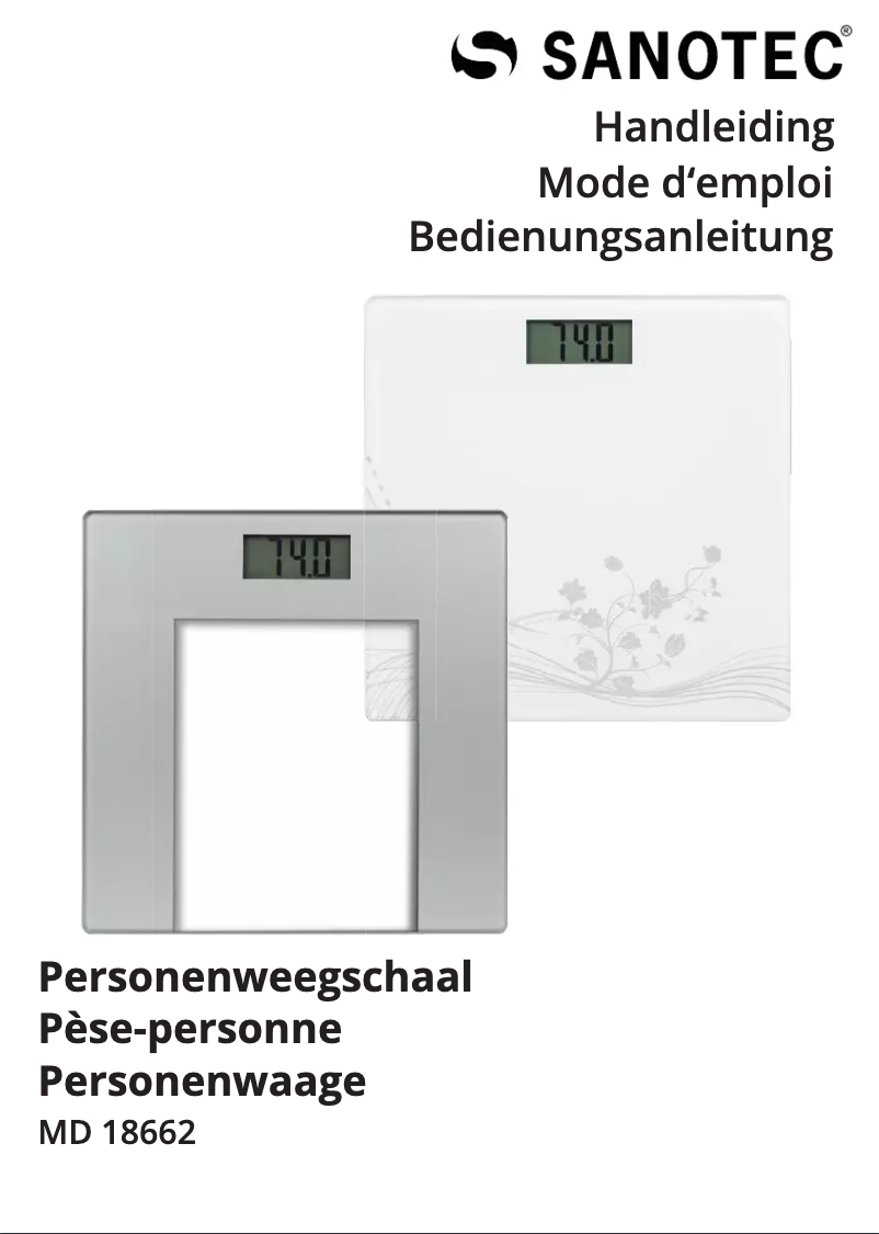 Page 1 de la notice Manuel utilisateur Sanotec MD 18662