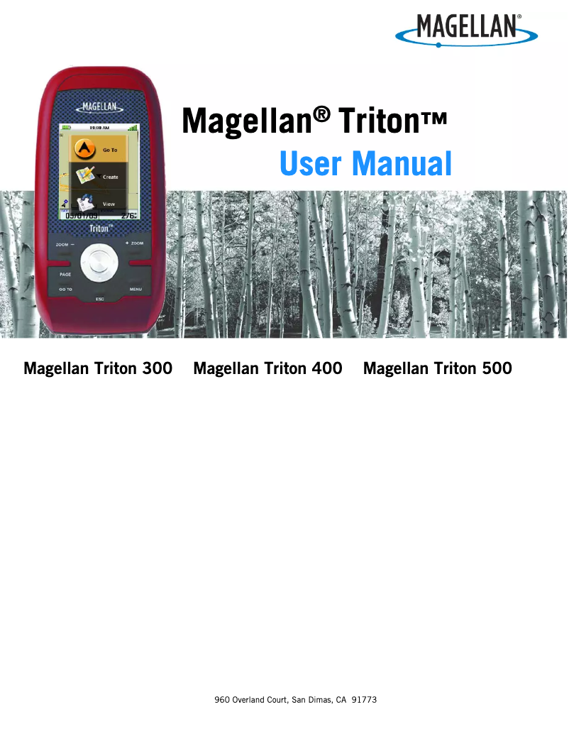 Image de la première page du manuel de l'appareil Triton 400