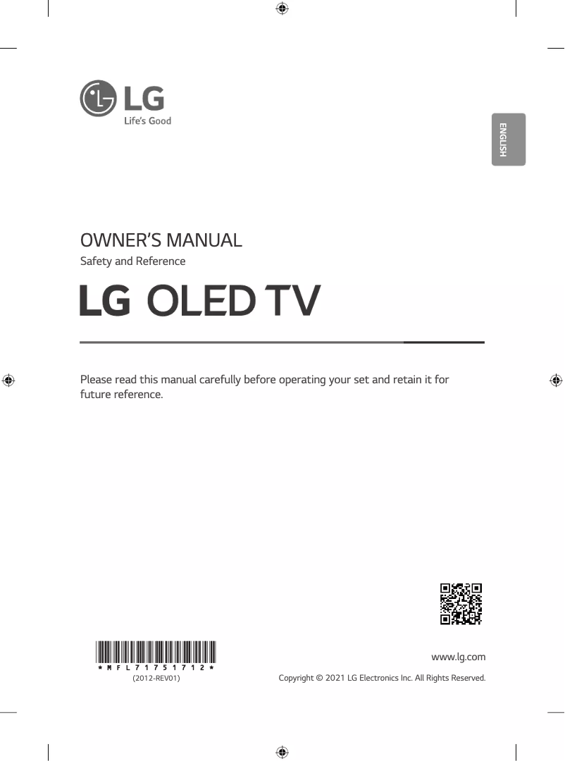 Image de la première page du manuel de l'appareil OLED48C1