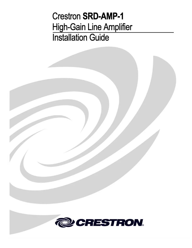 Imagen de la primera página del manual del dispositivo SRD-AMP-1