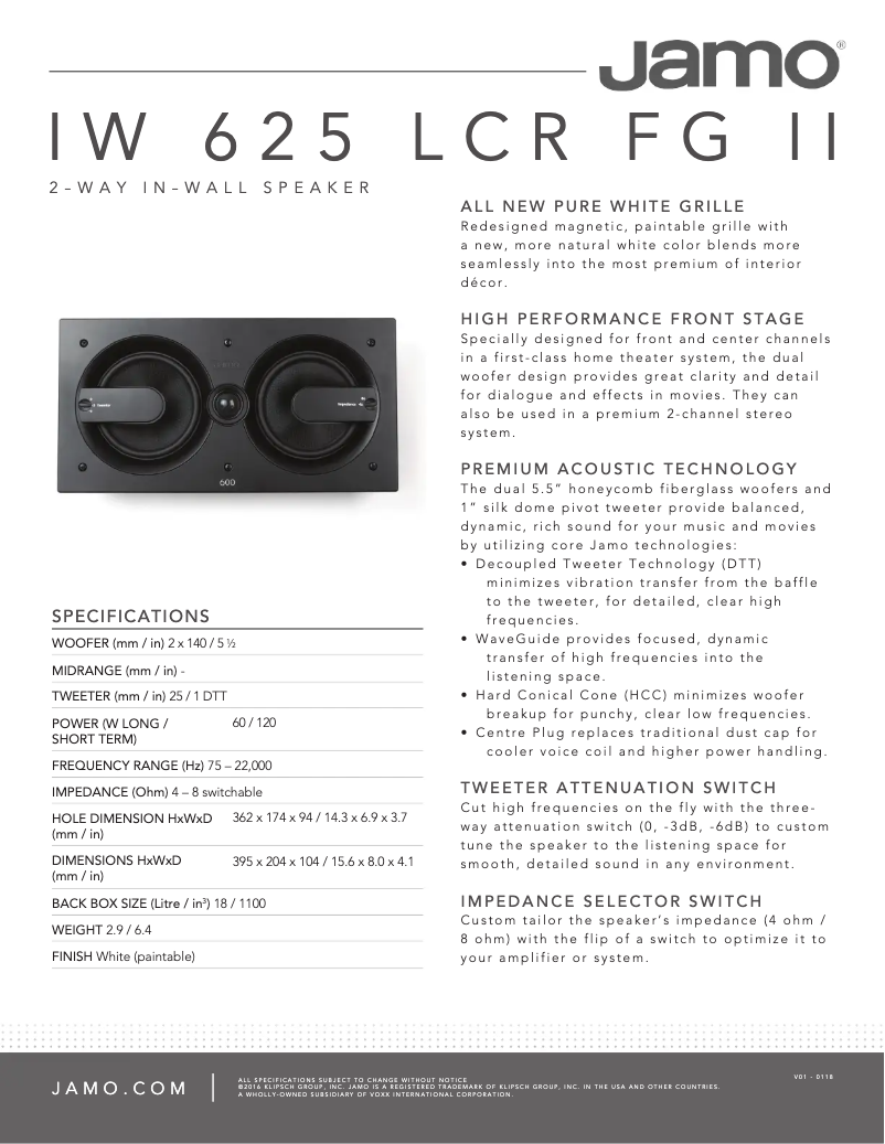 Imagen de la primera página del manual del dispositivo IW 625 LCR FG II