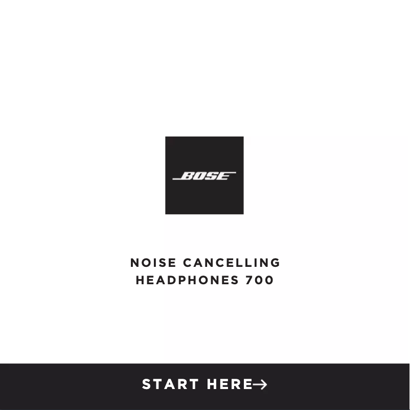 Page 1 de la notice Guide d'installation Bose Noise Cancelling Headphones 700