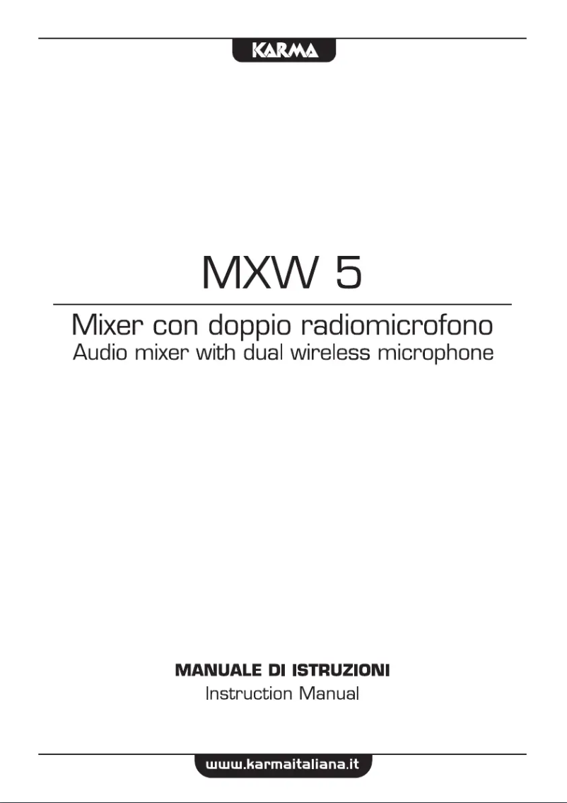 Image de la première page du manuel de l'appareil MXW 5