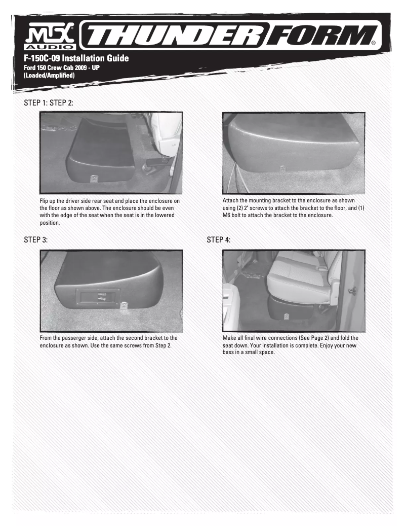 Image de la première page du manuel de l'appareil ThunderForm F-150C-09A