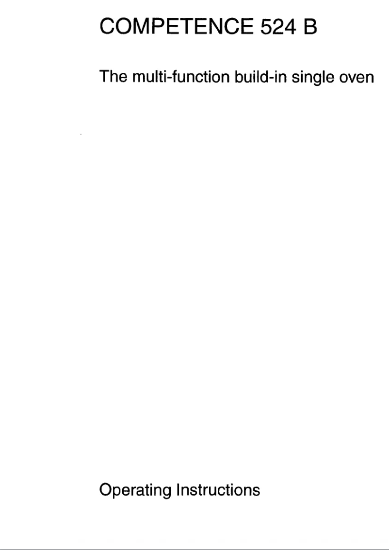 Image de la première page du manuel de l'appareil Competence 524 B