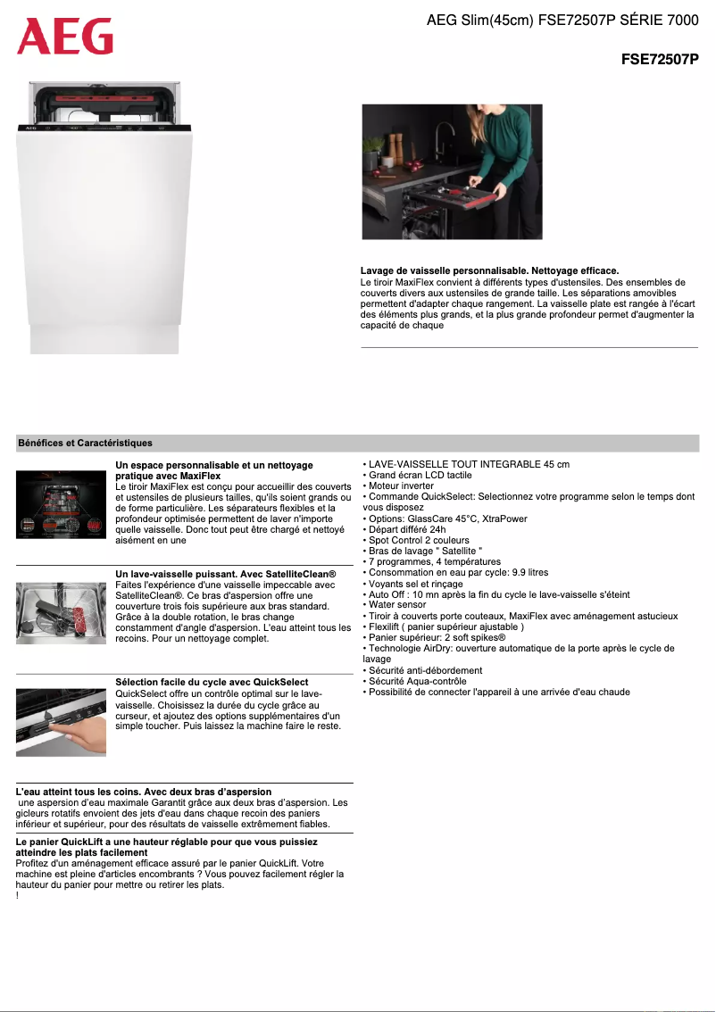 Image de la première page du manuel de l'appareil FSE72507P