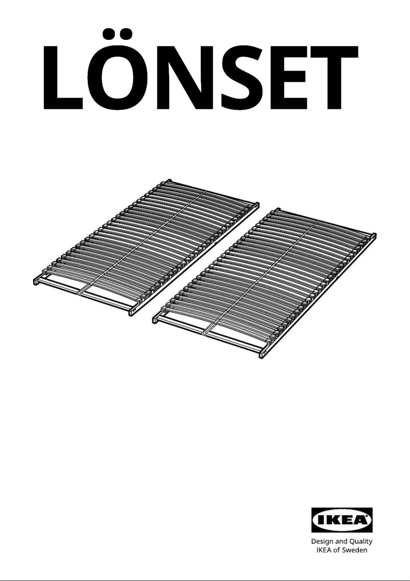 Page 1 de la notice Manuel utilisateur Ikea LÖNSET 402.787.17