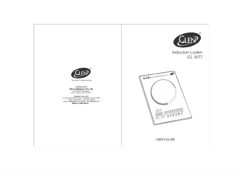Page n°1 - Manuel utilisateur Glen GL 3077